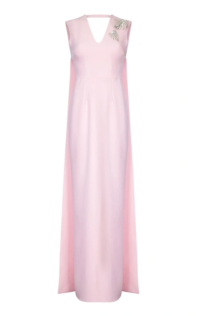 Shop Safiyaa Zahara Cape Gown In Pink
