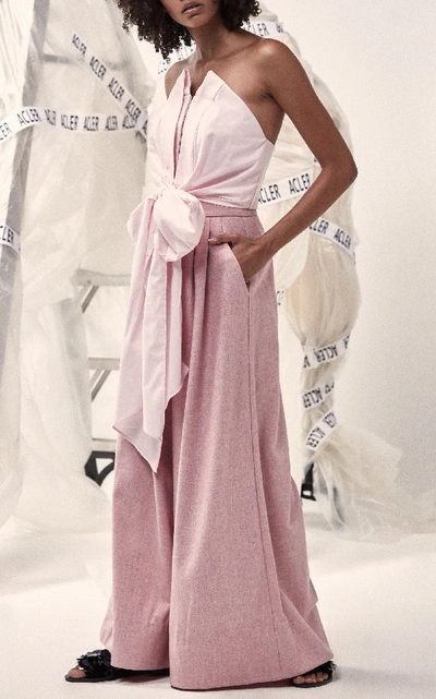 Shop Acler Cunningham Wide Leg Pant In Pink