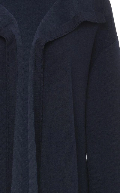 Shop Cyclas Wool Blend Hooded Coat In Navy