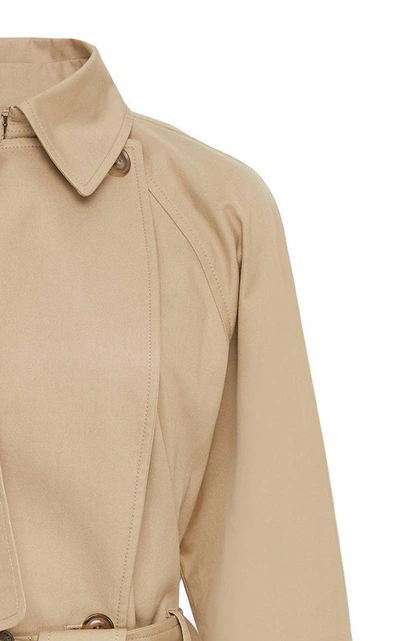 Shop Cyclas Cotton Twill Trench Coat In Neutral