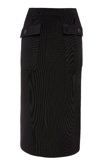 Shop Givenchy High-rise Crepe Skirt In Black