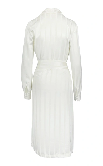 Shop La Collection Eleni Silk Midi Dress In White