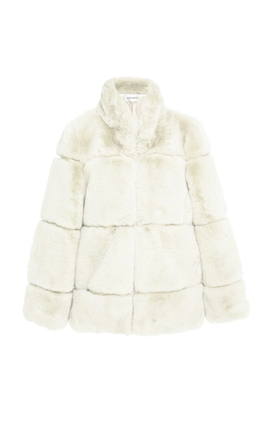Shop Apparis Sarah Faux Fur Jacket In White