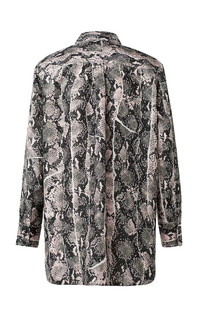 Shop Dorothee Schumacher Snake-print Silk Shirt In Animal