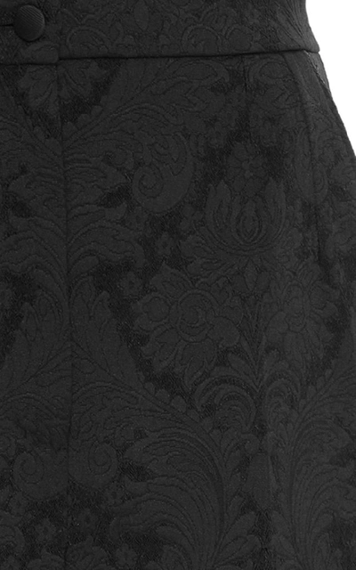 Shop Dolce & Gabbana Brocade Jacquard High-rise Pants In Black