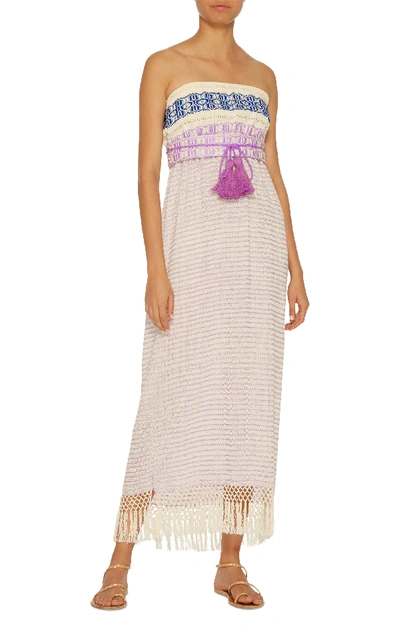 Shop Jaline Irina Strapless Dress In Purple