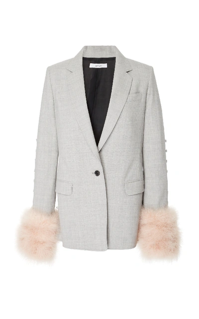Shop Adeam Convertible Tailored Jacket In Grey
