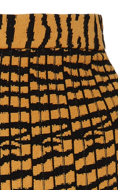 Shop Proenza Schouler Pleated Animal-print Jacquard Midi Skirt