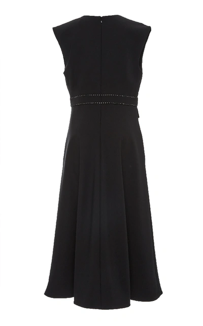 Shop Partow Nora Matte Crepe Dress In Black