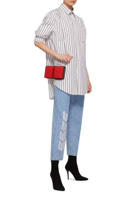 Shop Off-white Striped Cotton-poplin Shirt