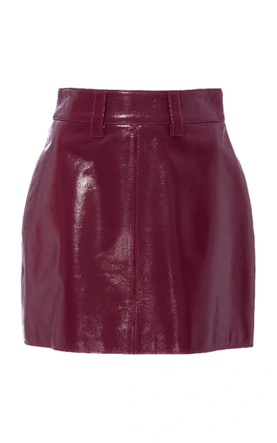 Shop Eleanor Balfour Lola Leather Miniskirt In Pink