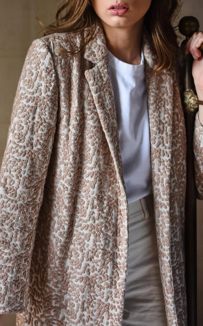 Shop Maison Alma Trigo Kimono Wrap Coat In Brown
