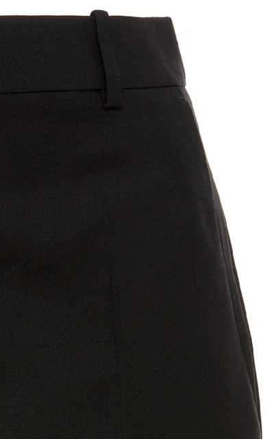 Shop Givenchy Wool And Mohair-blend Knee-length Shorts In Black
