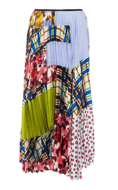 Shop Marni Multi Print Midi Skirt