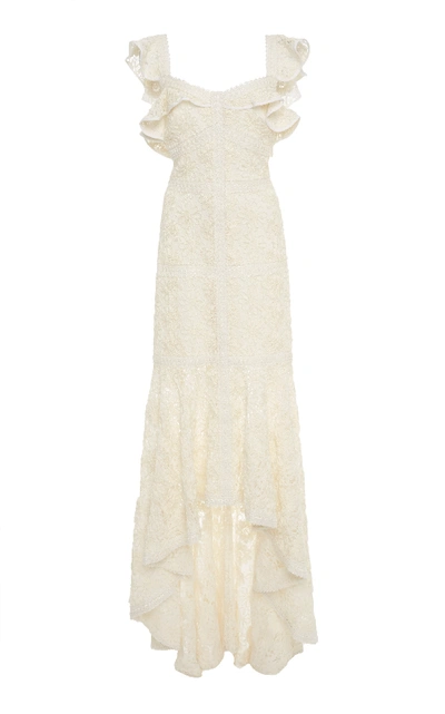 Shop Alexis Zander Lace Gown In White