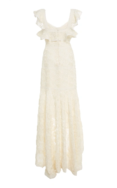Shop Alexis Zander Lace Gown In White