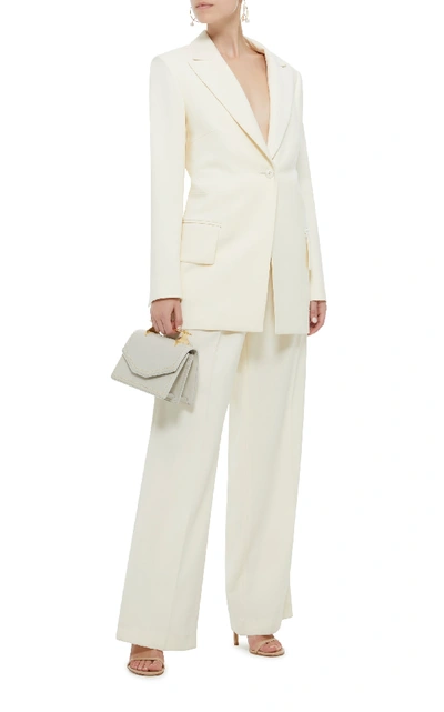 Shop Partow Brody Matte Crepe Jacket In White