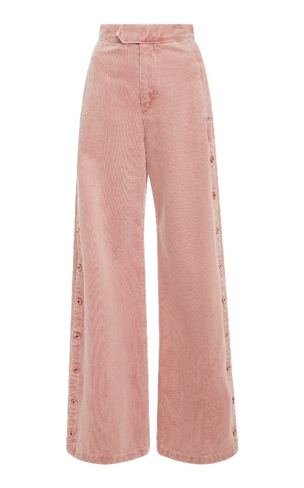 jeans with buttons down the side