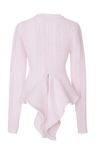 Shop Proenza Schouler Knit Peplum Top In Pink