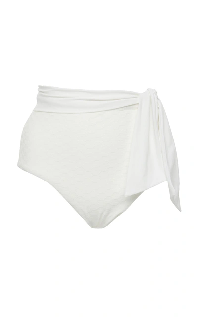 Shop Amaiò Sabine High Waist Bikini Bottom In White