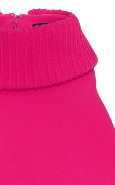 Shop Brandon Maxwell Bow-back Shift Dress In Pink