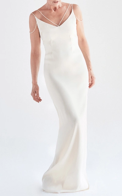 Shop Hensely Shoulder Strap Column Dress In White