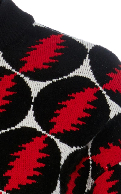 Shop Proenza Schouler Printed Jacquard-knit Sweatshirt In Multi
