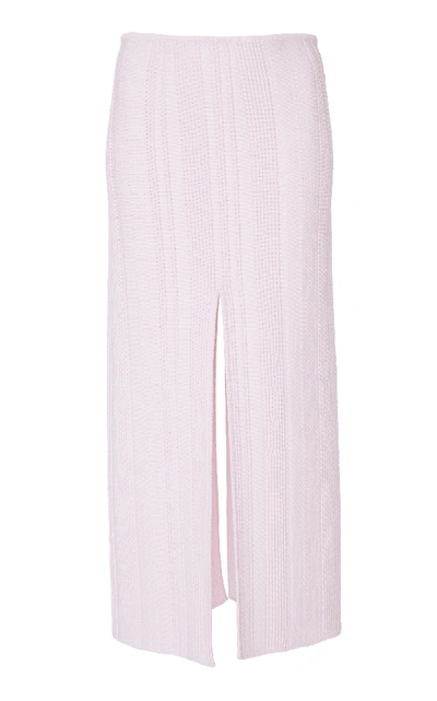 Shop Proenza Schouler Knit Ruffle Pencil Skirt In Pink