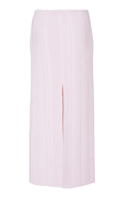 Shop Proenza Schouler Knit Ruffle Pencil Skirt In Pink