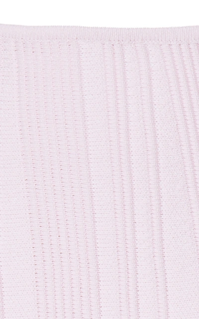 Shop Proenza Schouler Knit Ruffle Pencil Skirt In Pink