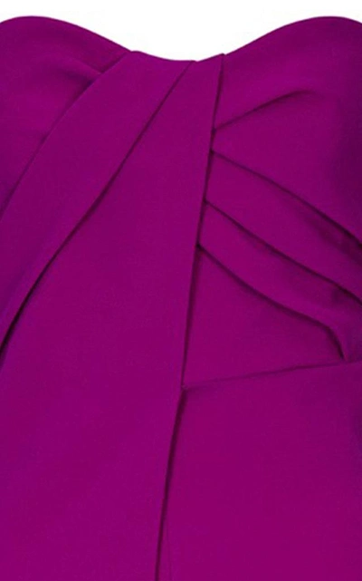 Shop Safiyaa Remi Draped Jumpsuit In Purple
