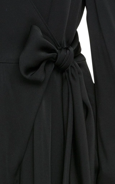 Shop A.l.c Christian Puff Sleeve Crepe De Chine Jumpsuit In Black