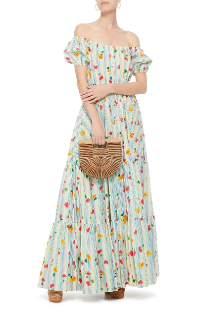 CAROLINE CONSTAS BARDOT MAXI DRESS D196MFCE18