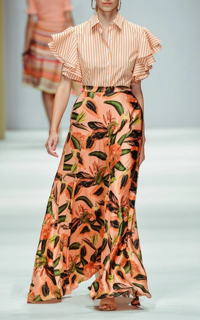 Shop Lena Hoschek Aperitivo Maxi Skirt In Print