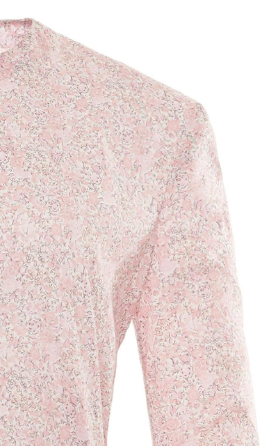 Shop Loewe Liberty Peplum Blouse In Pink