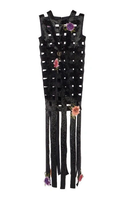 Shop Christopher Kane Hand-beaded Dress In Black