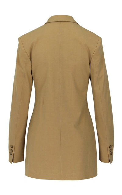 Shop La Collection Alba Wool Blend Blazer In Brown