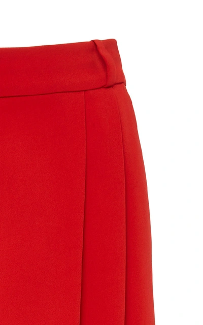 Shop A.l.c Russel High-rise Pleated Tapered Pant In Red