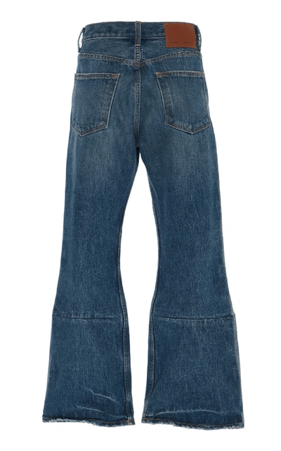 Shop Proenza Schouler High Rise Crop Flare Denim Pant In Blue