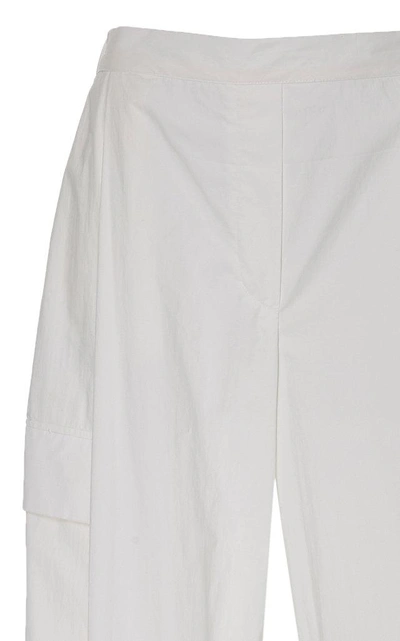 Shop Calcaterra Wide Leg Utility Pant In Ivory