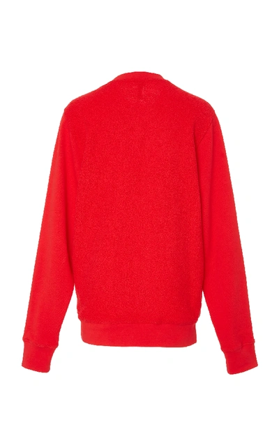 Shop Loewe Anagram Cotton Sweater In Red
