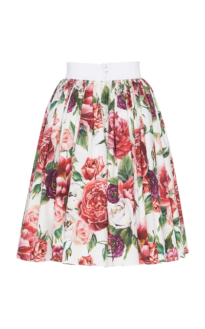 Shop Dolce & Gabbana A-line Floral-print Mini Skirt