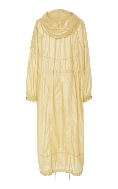 Shop Zeynep Arcay Long Hooded Rain Coat In Yellow