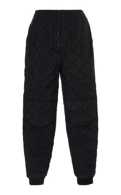Shop Proenza Schouler Quilted High-waist Pants In Black