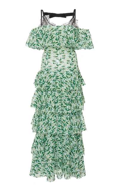 Shop Giambattista Valli Off-the-shoulder Dress In Green
