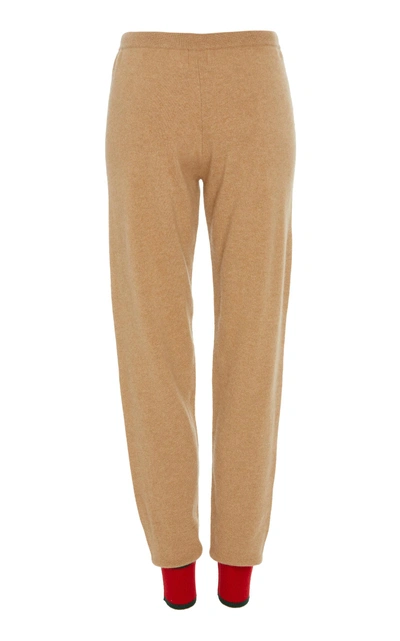 Shop Madeleine Thompson Carcina Cashmere Track Pants In Brown