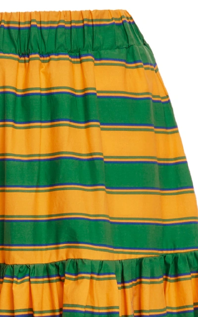Shop La Doublej Striped Cotton Maxi Skirt