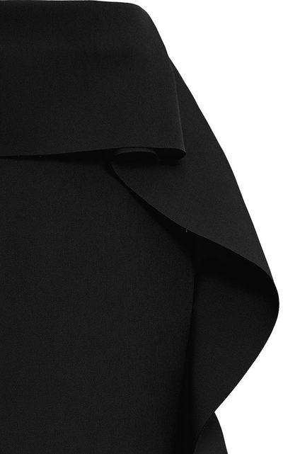 Shop Rachel Gilbert Adelaide Ruffle Slit Skirt In Black
