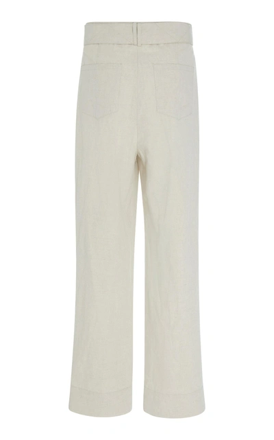 Shop Arias Belted Wide-leg Pant In Neutral
