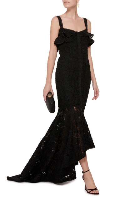Shop Alexis Vicenzo Lace Gown In Black